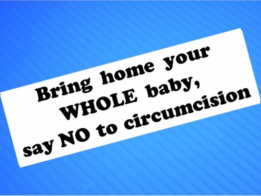 Sticker- Bring Home Your Whole Baby, Say NO To Circumcision