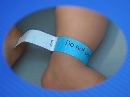 Do not circumcise infant ankle band